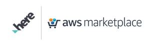 HERE & AWS Marketplace logos
